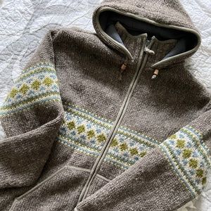 Laundromat for Sundance Men's Wool Lined Hooded Sweater Jacket XL